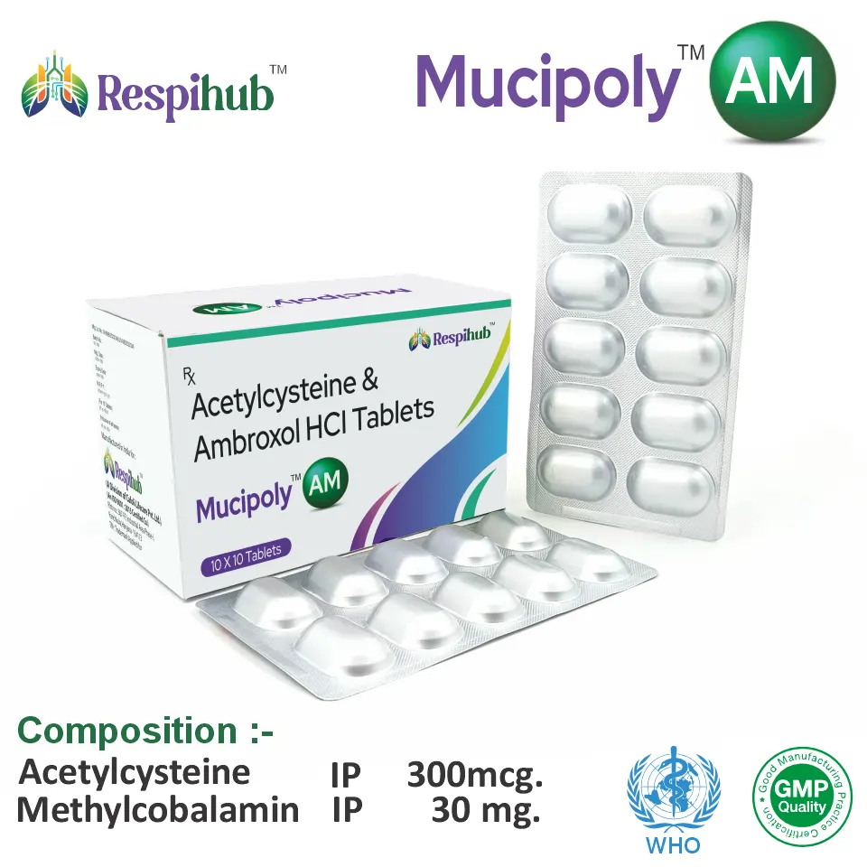 Acetylcysteine 300mg + Ambroxol 30mg Tablet PCD Pharma Franchise